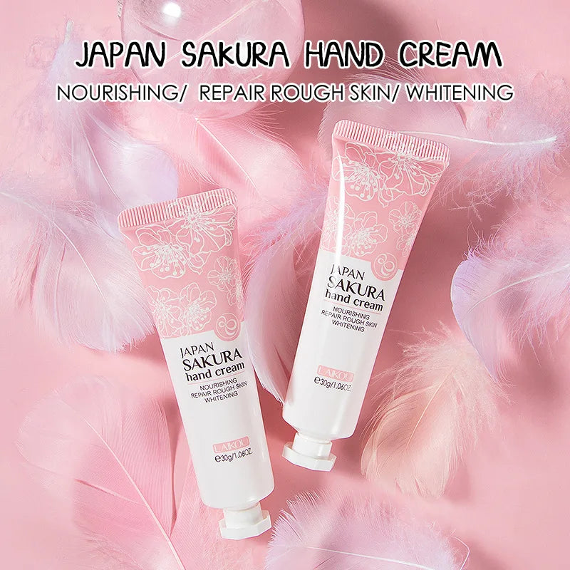 Sakura Hand Cream Moisturizing Anti-chapping Soften Skin Whitening  Winter Anti-crack Skin Care