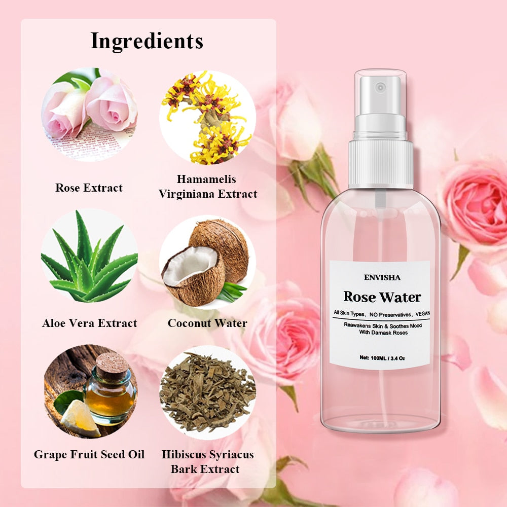 Organic Rose Petal Facial Toner Rose Water