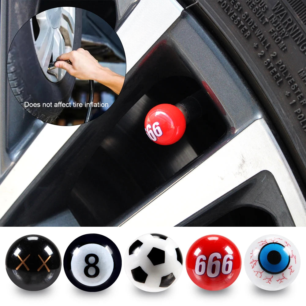 4/8Pcs Universal Car Tire Valve Cap Wheel Dust Covers