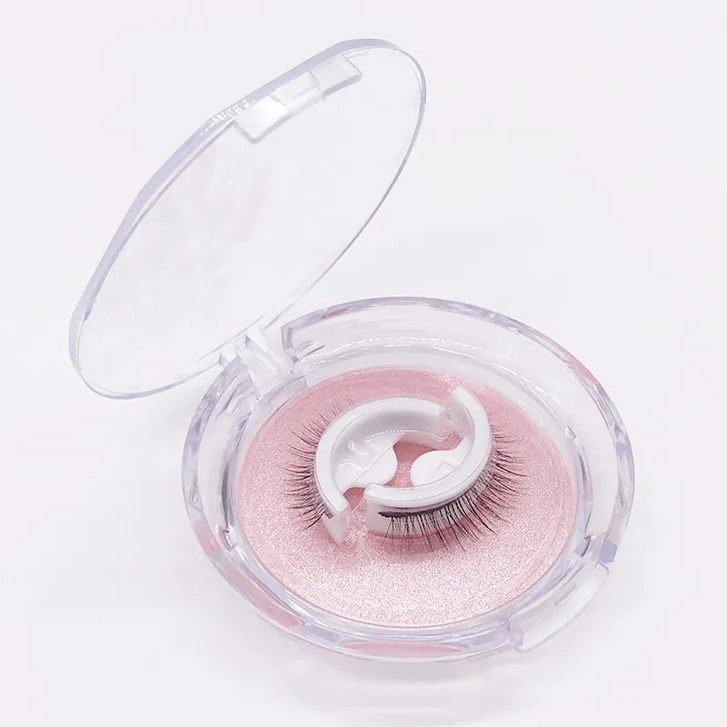 1Pair Reusable Self-adhesive False Eyelashes 3D Mink Glue-free