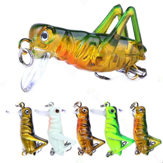 Fishing Lure 35mm 3g Grasshopper Insect Bait Flying Lure Hard Bait Realistic With 10 # Hooks