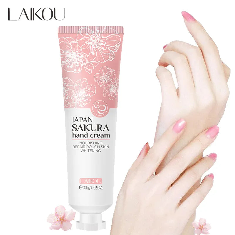 Sakura Hand Cream Moisturizing Anti-chapping Soften Skin Whitening  Winter Anti-crack Skin Care