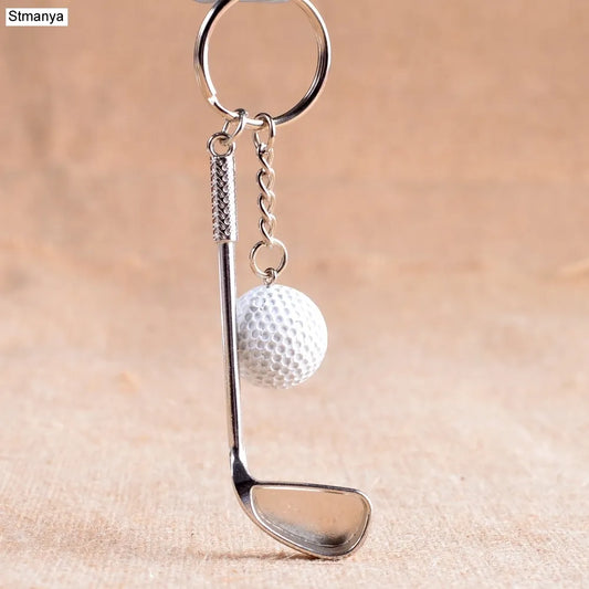 Golf ball key chain top grade metal Keychain