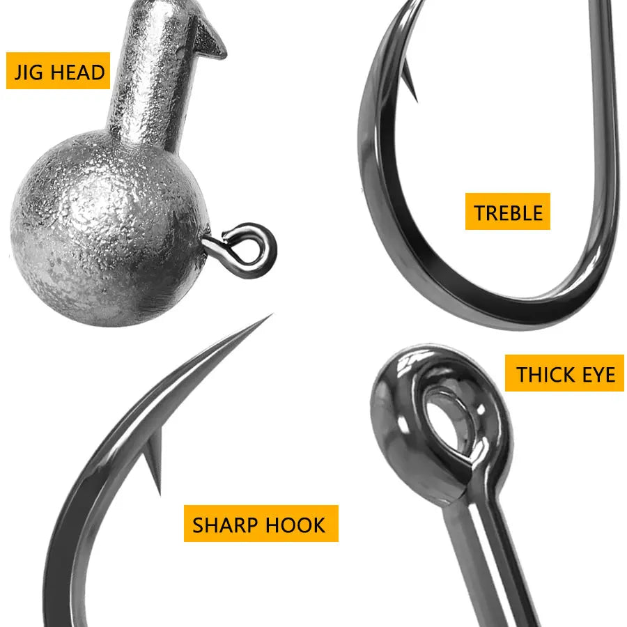 1g 2g 3g 4g 5g 10g 20g 22g 25g 28g crank Jig head hook fishing hook