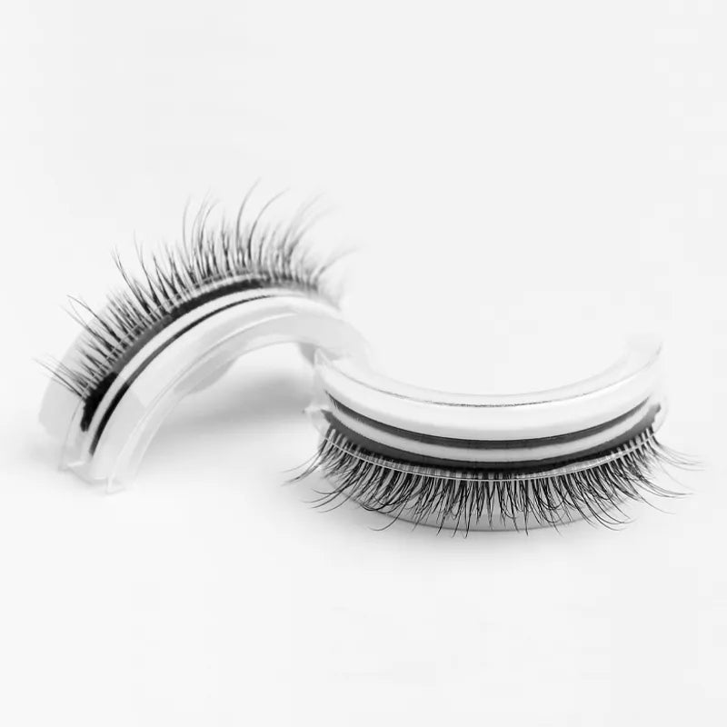 Fake Eyelashes Reusable Adhesive Eyelashes Full Strip With Glue Self-adhesive