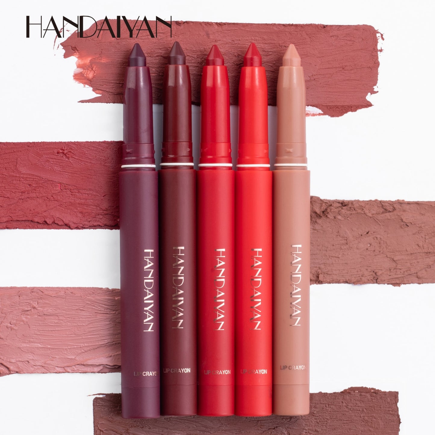 New Matte Lipstick Pencil Silky Velvet Waterproof from Nude to Red Lip Balm