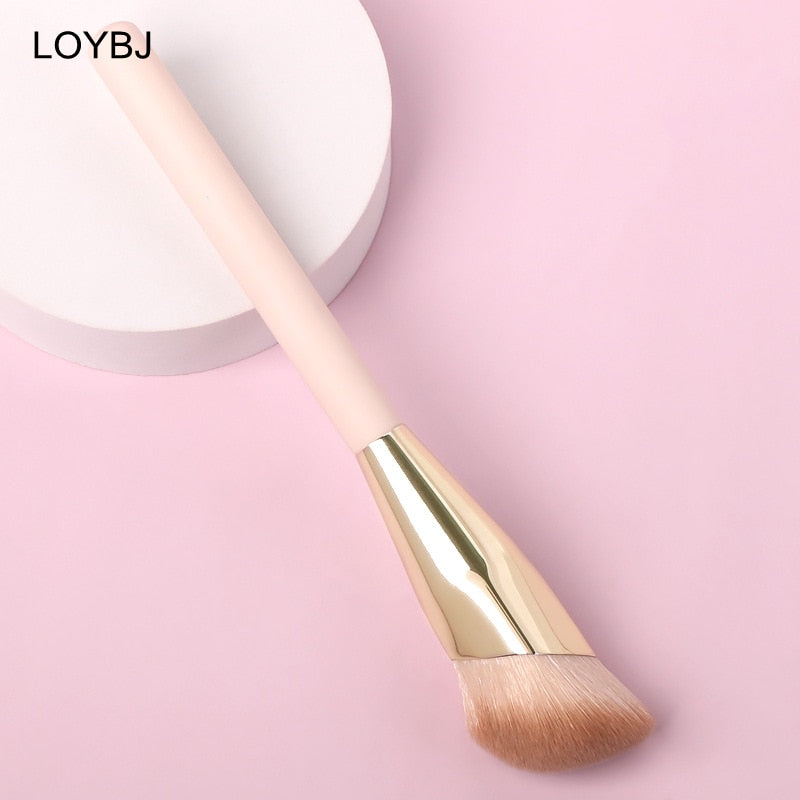 1/2Pcs Foundation Makeup Brush, Oblique Head, Liquid Foundation