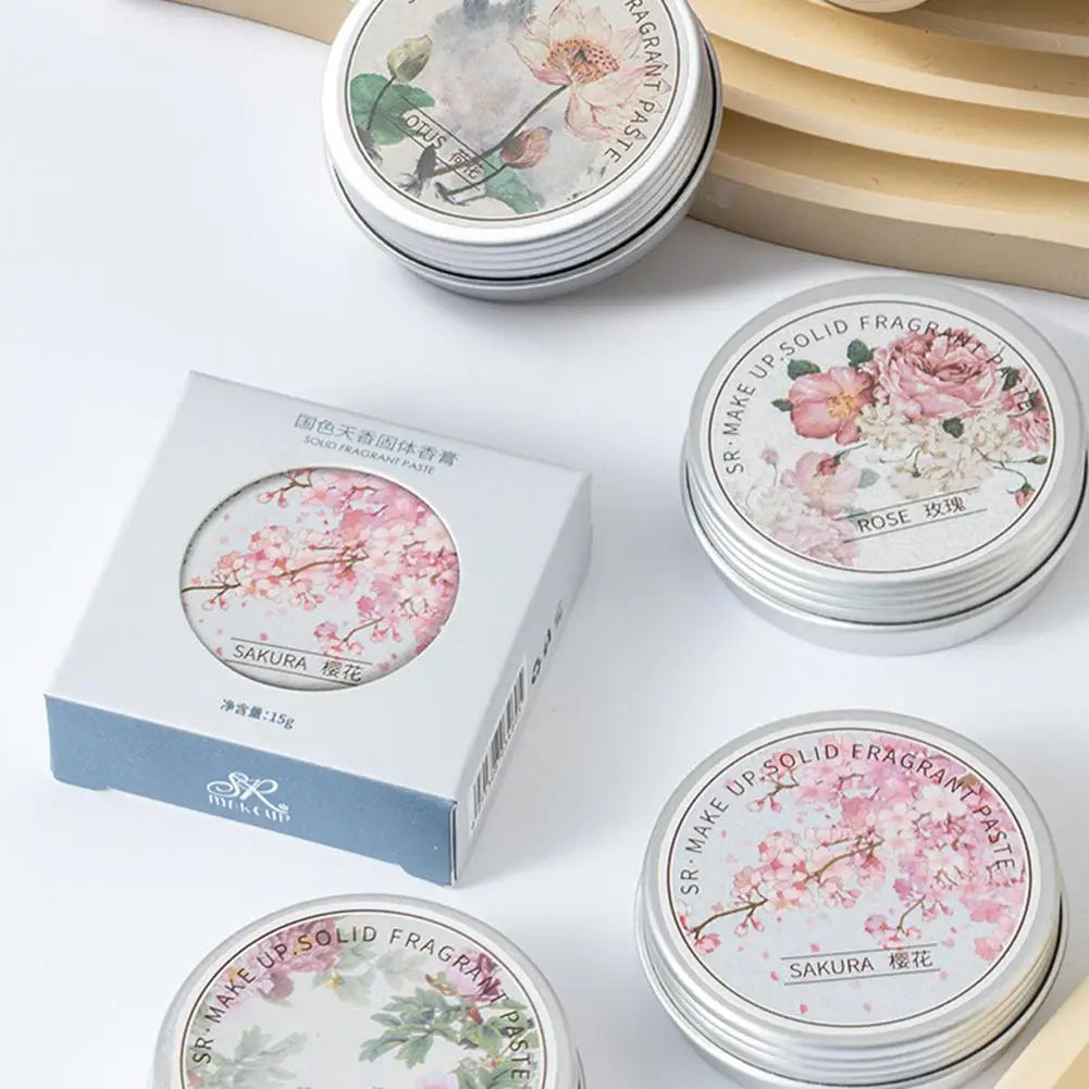 Solid Perfume For Women Portable Solid Balm Long-lasting Fragrances Fresh Elegant