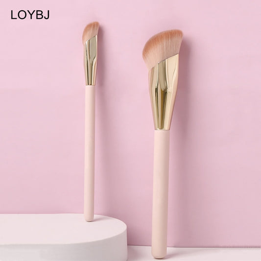 1/2Pcs Foundation Makeup Brush, Oblique Head, Liquid Foundation