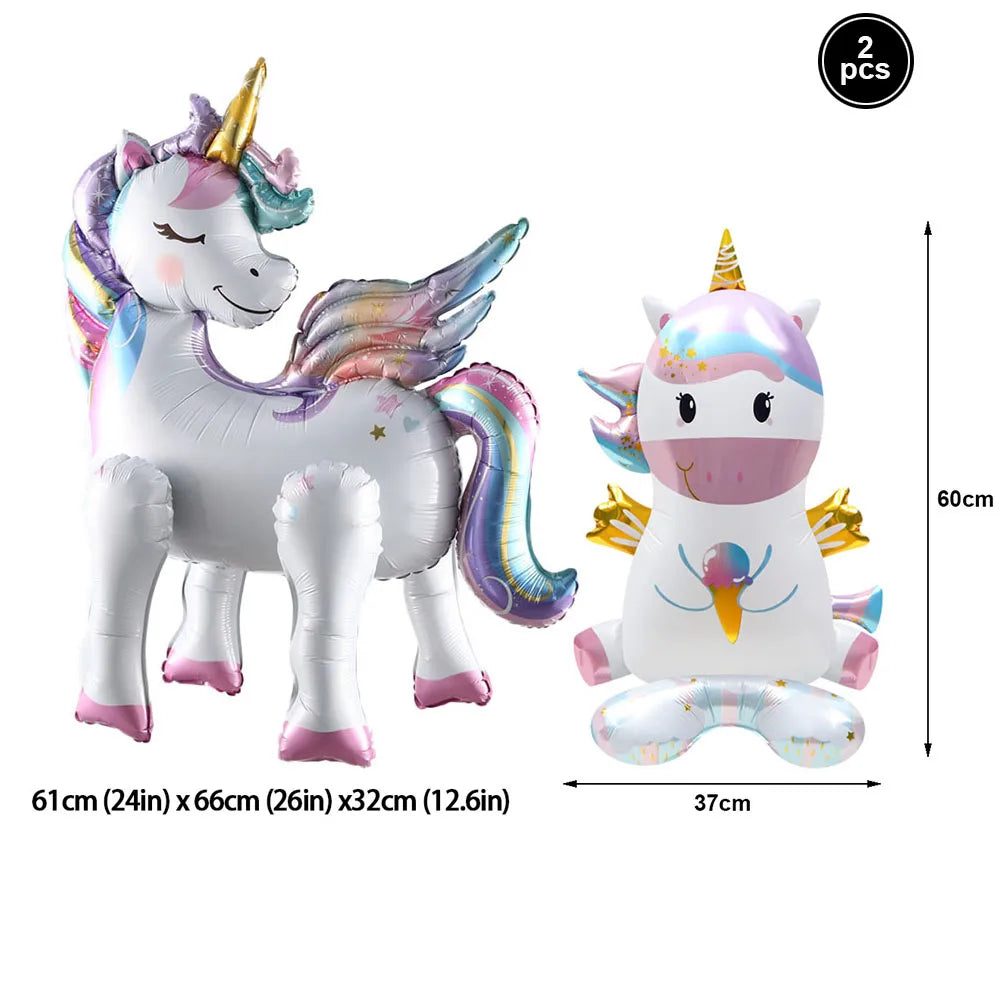 Unicorn Aluminum Film Balloon 3 D Standing 66 cm Unicorn Kids Birthday Party Decorations