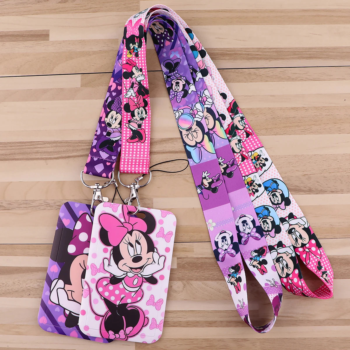 Minnie Mouse Keychain Lanyard for Keys ID Badge Holder Credit Card Neck Strap