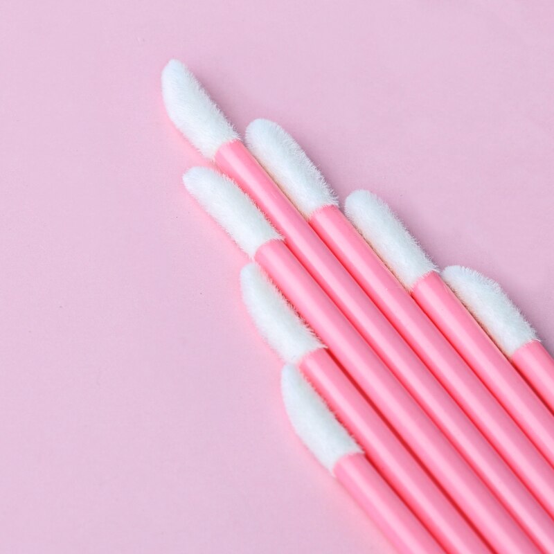 500-2000Pcs Pink Disposable Lipstick Brush Full Size Mascara Applicator  Makeup Tools