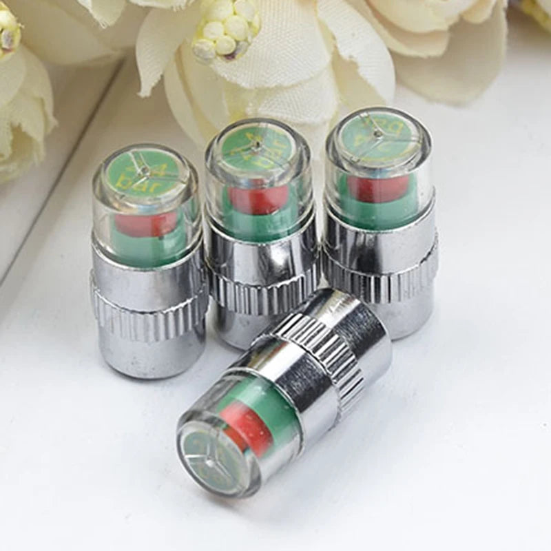 2/4pcs Car  Tire Pressure Indicator Gauge Indicator Valve Cap