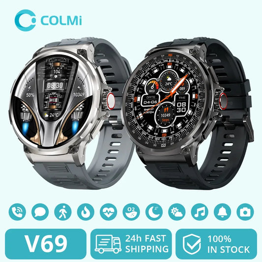 V69 1.85 Inch HD Bluetooth Call Smart Watch  Fitness Tracker Heart Monitor 710mAh  For XIAOMI Android