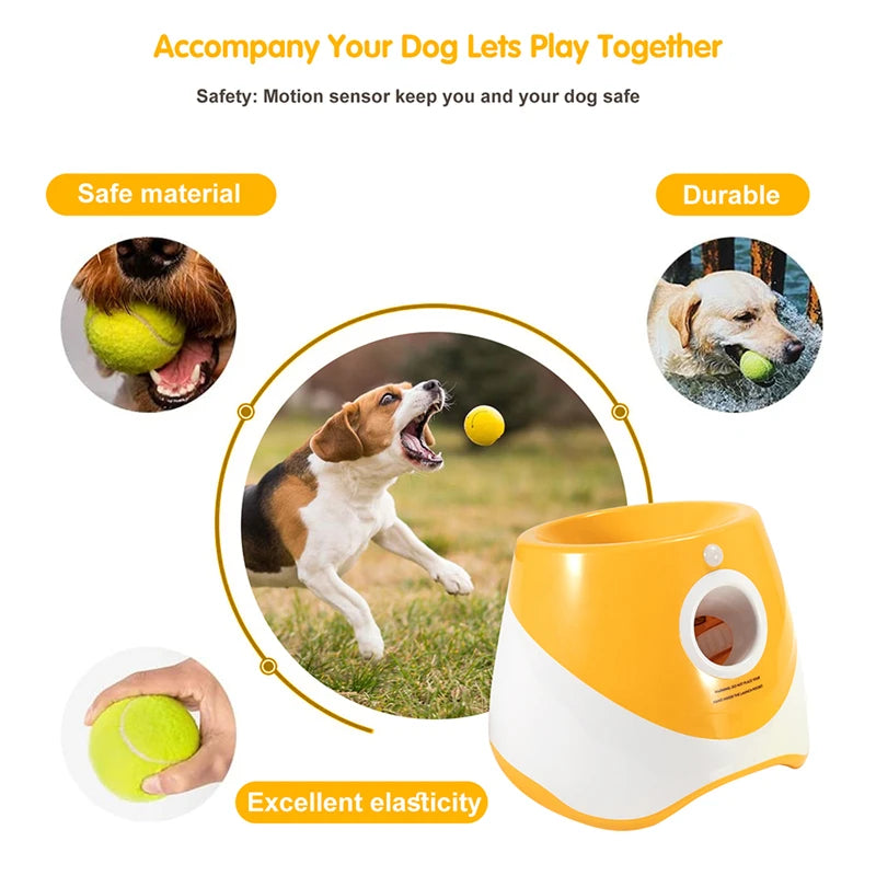 Dog Mini Tennis Ball Launcher Automatic Chase ReChargeable