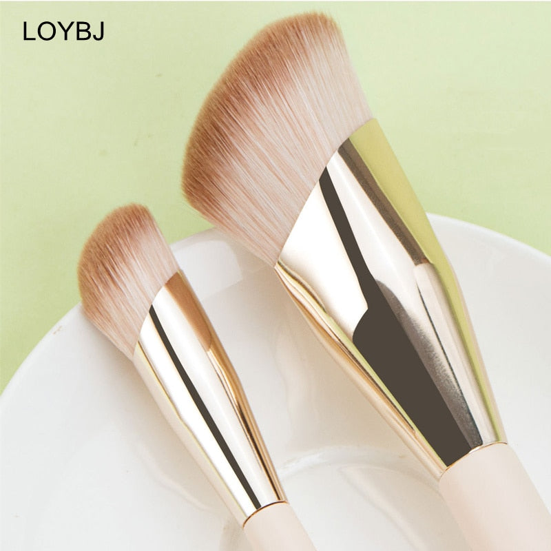 1/2Pcs Foundation Makeup Brush, Oblique Head, Liquid Foundation