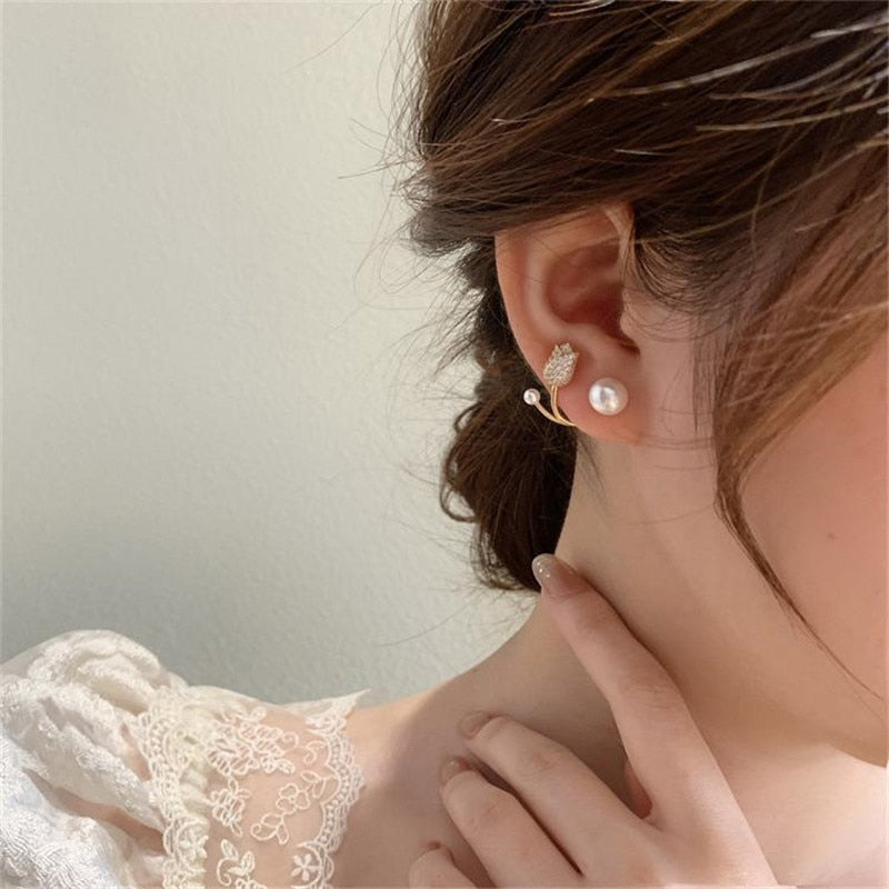 Crystal Tulip Stud Earrings and more : Elegant French Gift