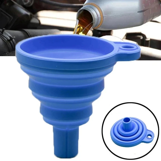 Engine Funnel Car Universal Silicone Liquid Funnel Foldable Portable