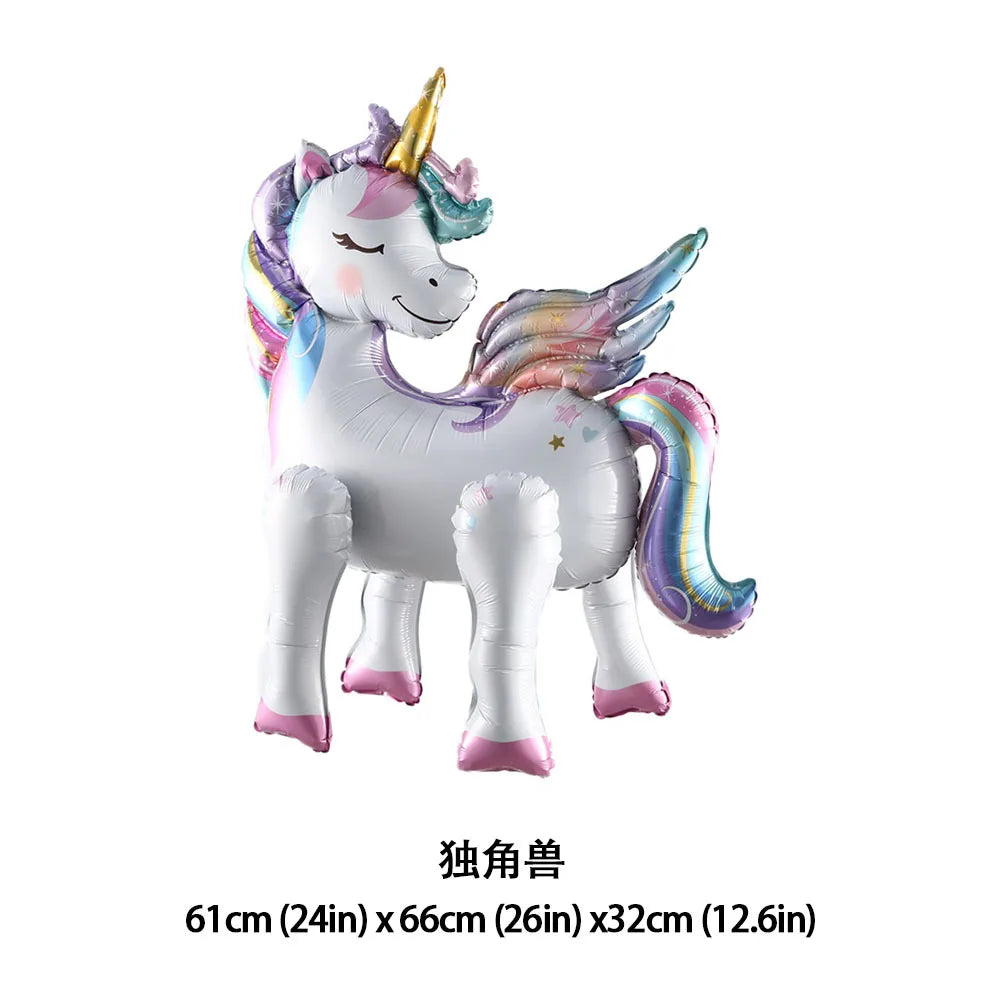 Unicorn Aluminum Film Balloon 3 D Standing 66 cm Unicorn Kids Birthday Party Decorations