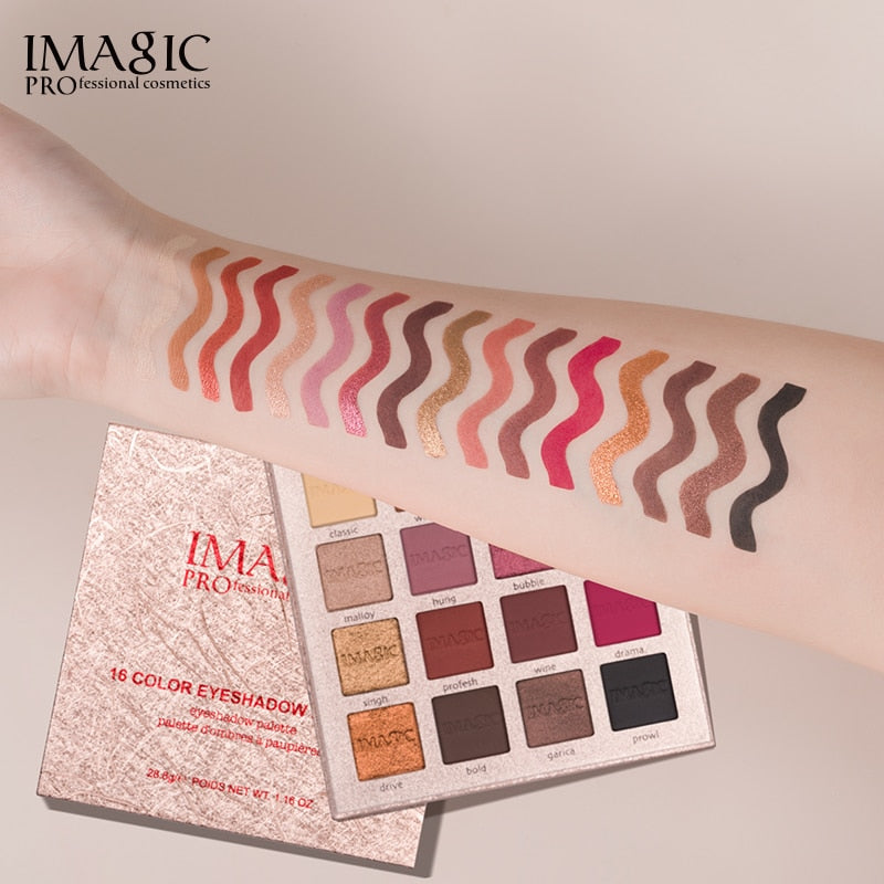 IMAGIC New 16-Color Eyeshadow Palette: Matte & Shimmer