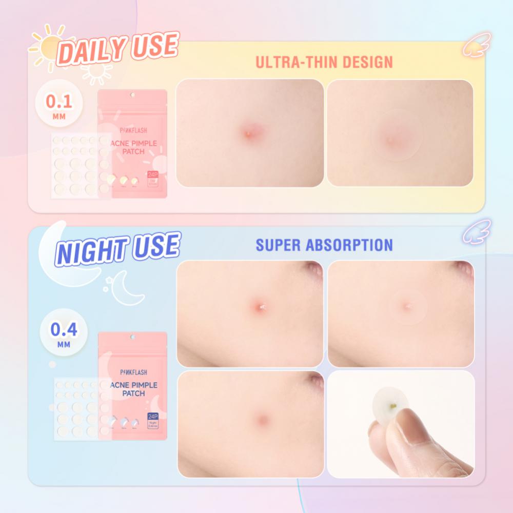 Daily/Night Skin Care Patch Tea Tree Oil Invisible Acne Treatment Patches