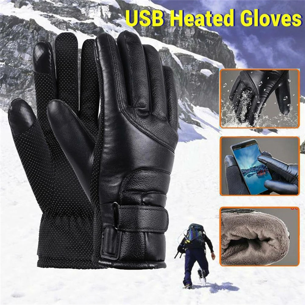 3 Gear Electric Heated Gloves 10000mAh USB Rechargeable