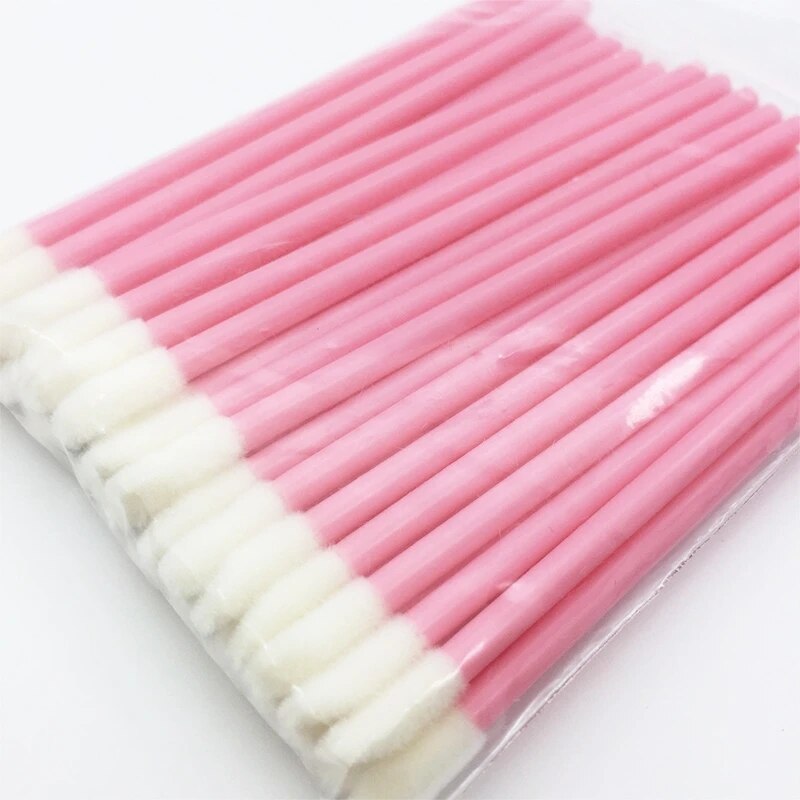 500-2000Pcs Pink Disposable Lipstick Brush Full Size Mascara Applicator  Makeup Tools