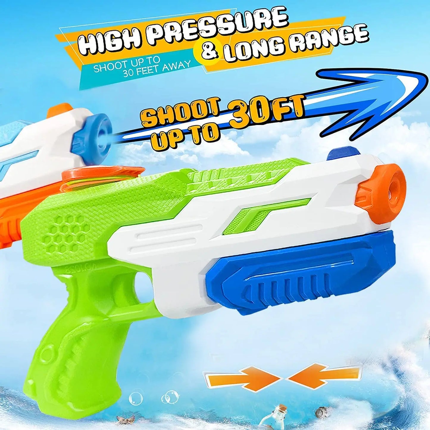 Water Guns Summer Soaker Squirt Guns 600 CC Outdoor Toy