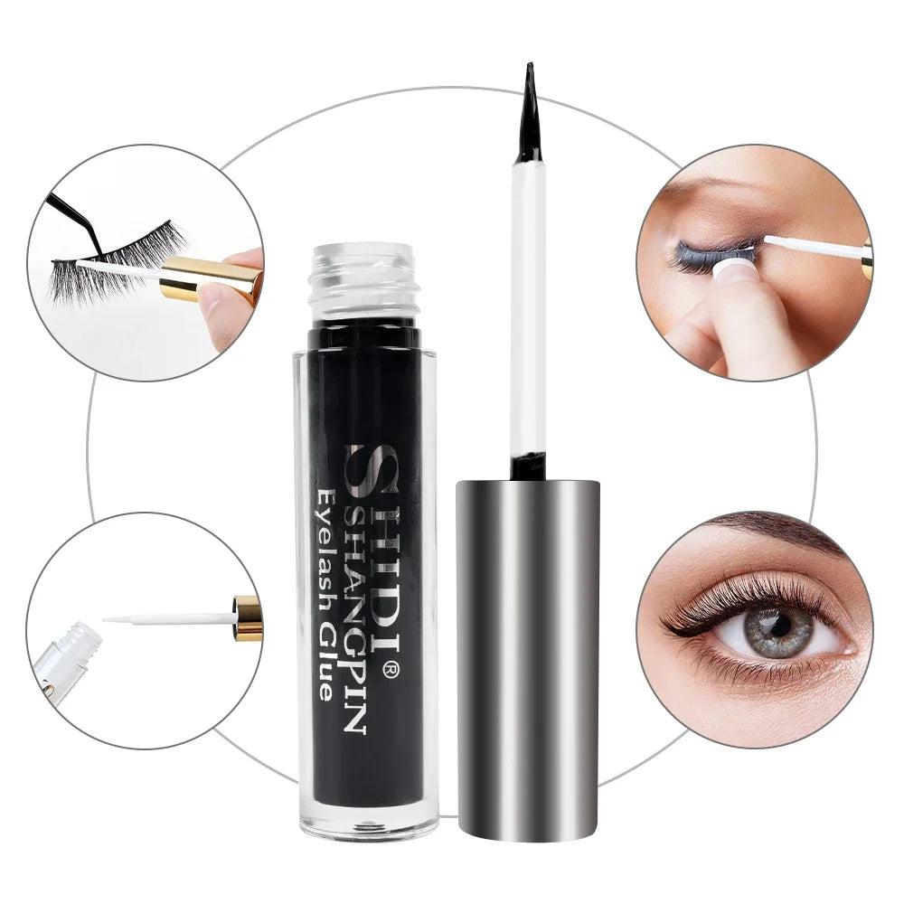 Waterproof Strong Adhesive Eyelash Glue Quick Dry Long Lasting Clear Black