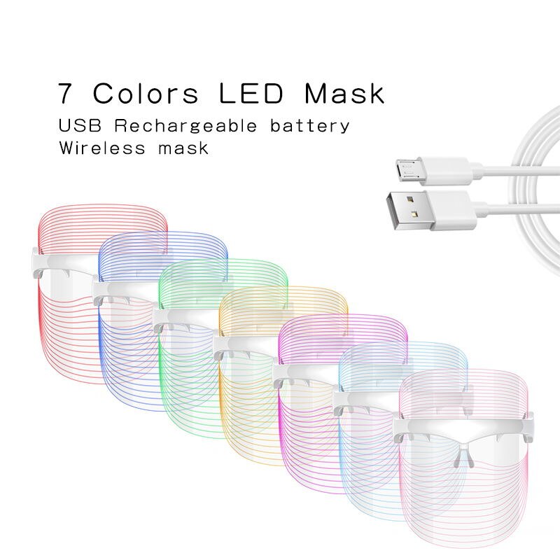 Wireless 7-Color LED Skin Tightening Mask