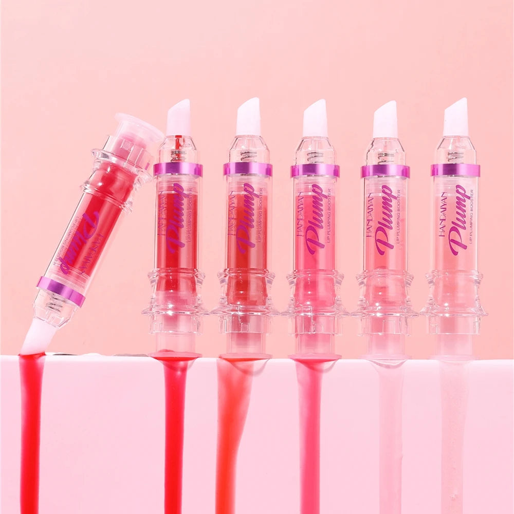 6 Colors Lip Plumping Booster Liquid Lip Gloss With Chili Extract Glitter