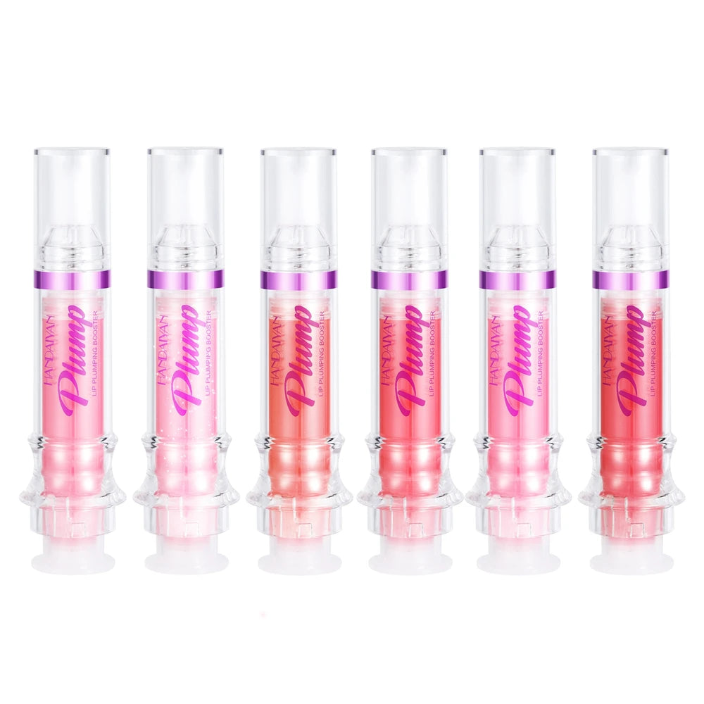 6 Colors Lip Plumping Booster Liquid Lip Gloss With Chili Extract Glitter