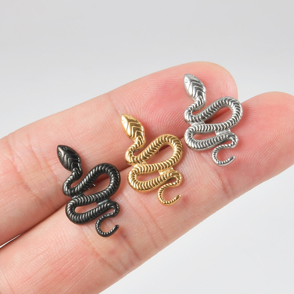 1-pc Gothic Snake / Middle Finger/Spider Surgical Steel Tongue Piercing