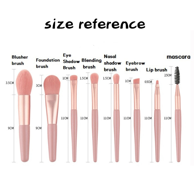 8/10 pcs Makeup Brushes Sets Foundation Powder Face Eyes Eyeshadow Eyebrow Lip Brushes