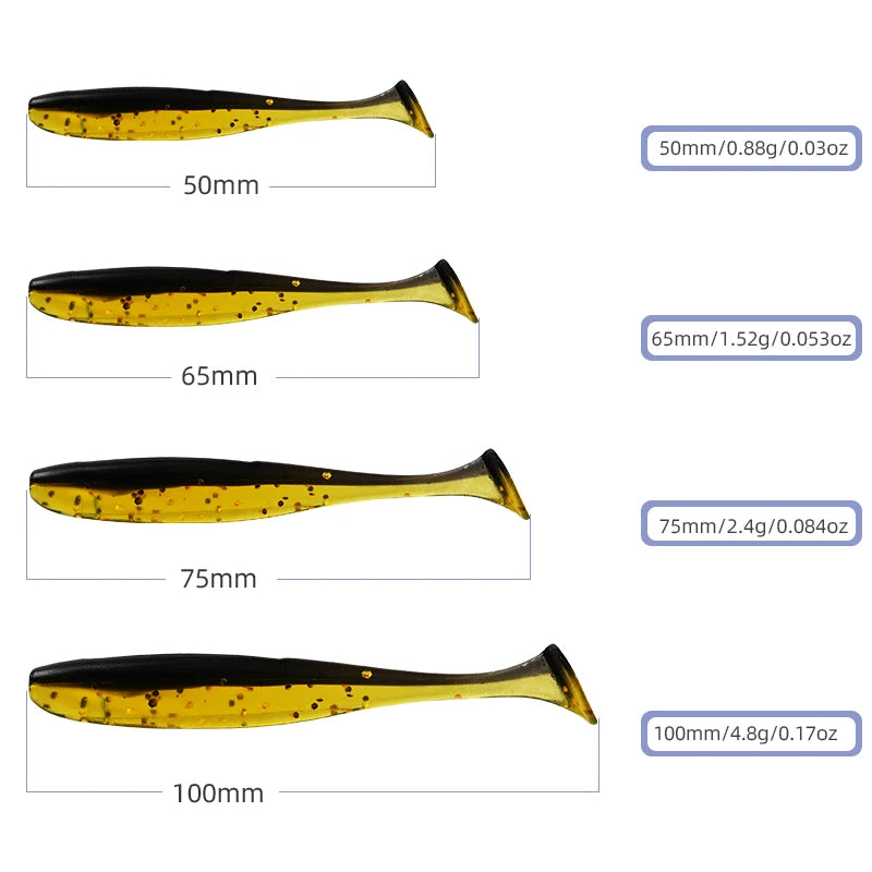 Easy Shiner Fishing Lures 50mm 65mm 75mm 100mm Wobblers Carp Fishing Soft Lures