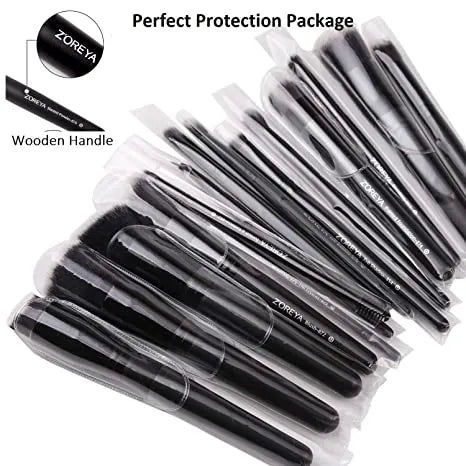 15 Pcs Luxury Black Makeup Brushes Set Professional