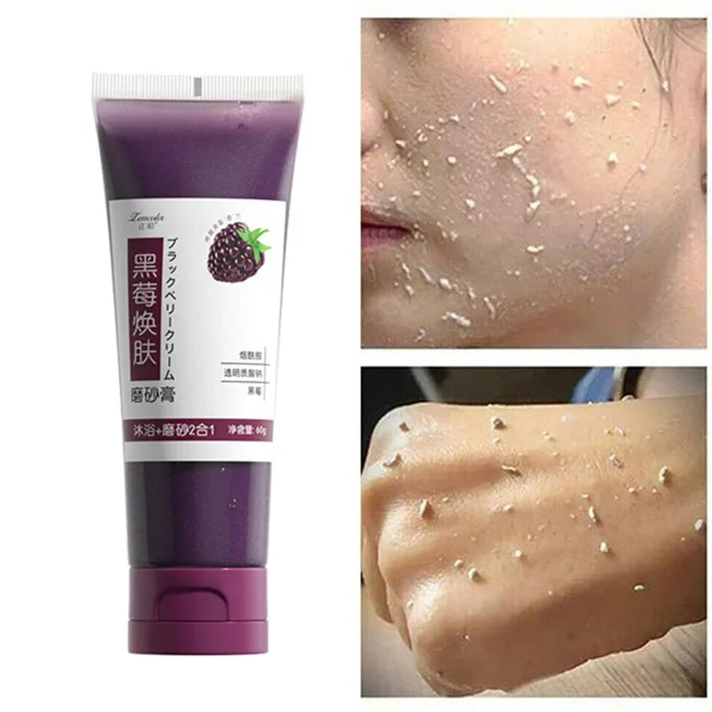 60g 200g Blackberry Dead Skin Removal Cream Natural Deep Exfoliator Scrub