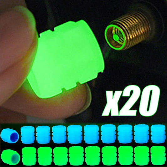 1-20Pcs Car Luminous Tire Valve Cap Motorcycle Bike Wheel Nozzle