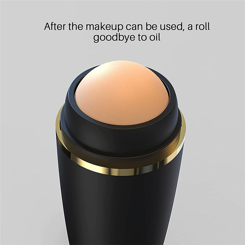 Face Oil Absorbing Roller Tool Volcanic Stone Washable Oil Removing