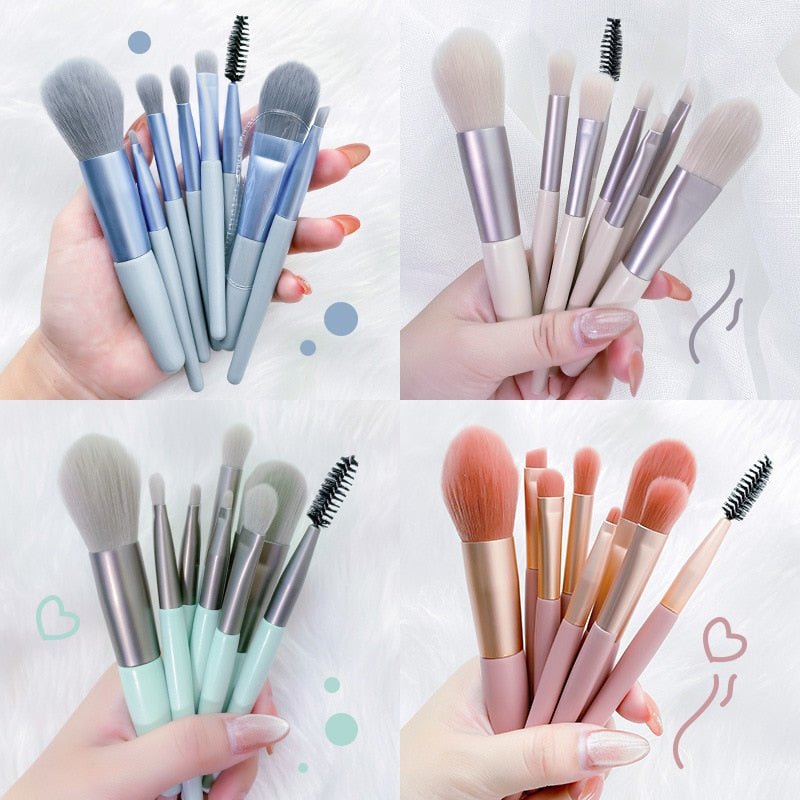 8/10 pcs Makeup Brushes Sets Foundation Powder Face Eyes Eyeshadow Eyebrow Lip Brushes