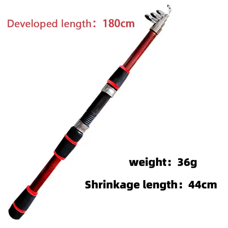 Fishing Pole Set Full Kits With Telescopic Fishing Rod And Spinning