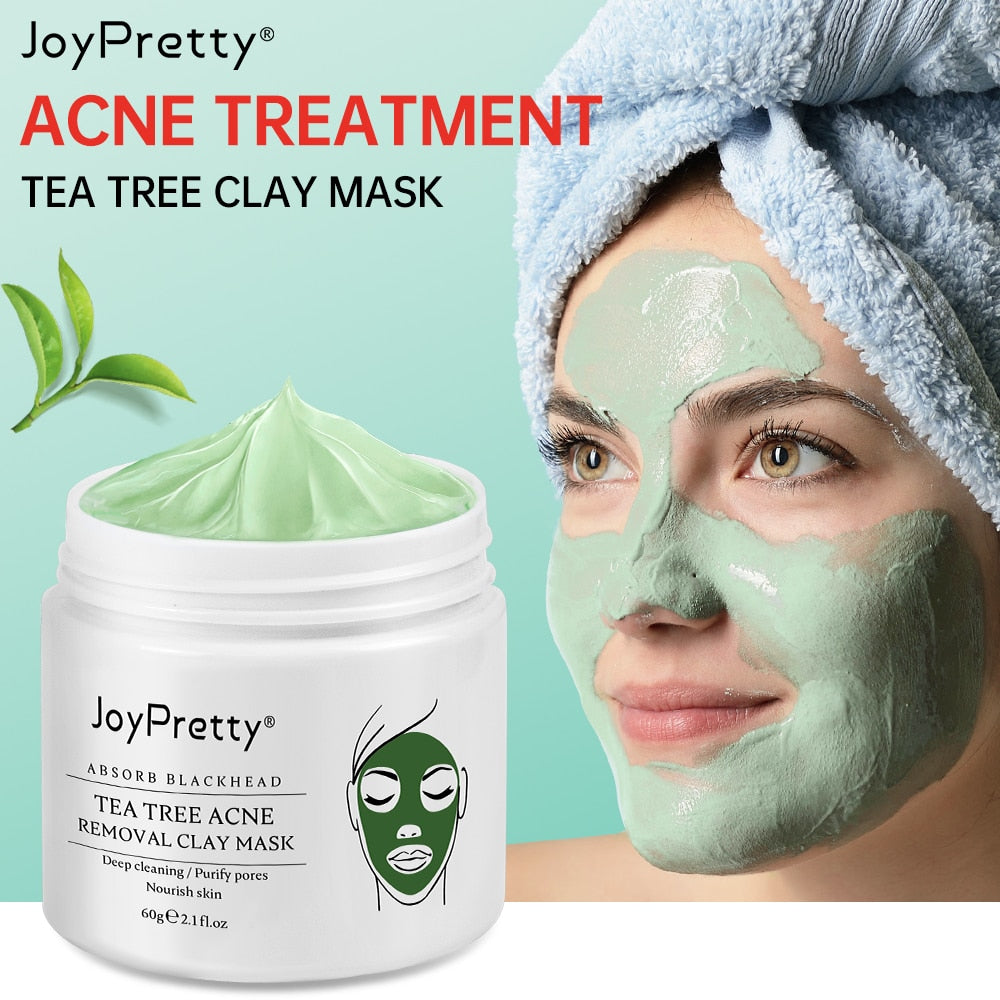 Acne Treatment Facial Mask Natural Tea Tree Pore Blackhead Oil Cleaner Skin Care