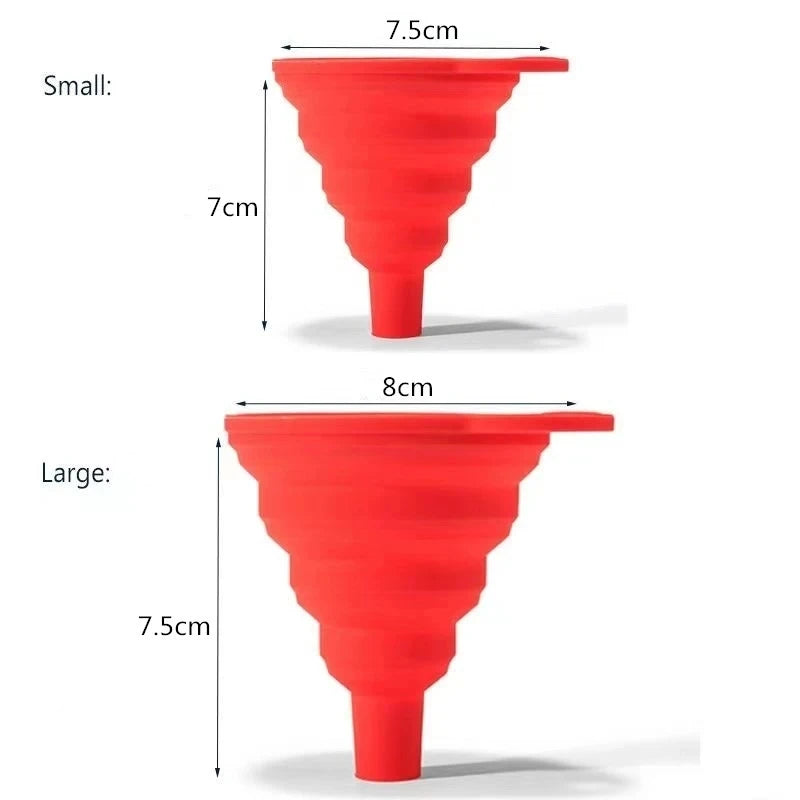 Engine Funnel Car Universal Silicone Liquid Funnel Foldable Portable