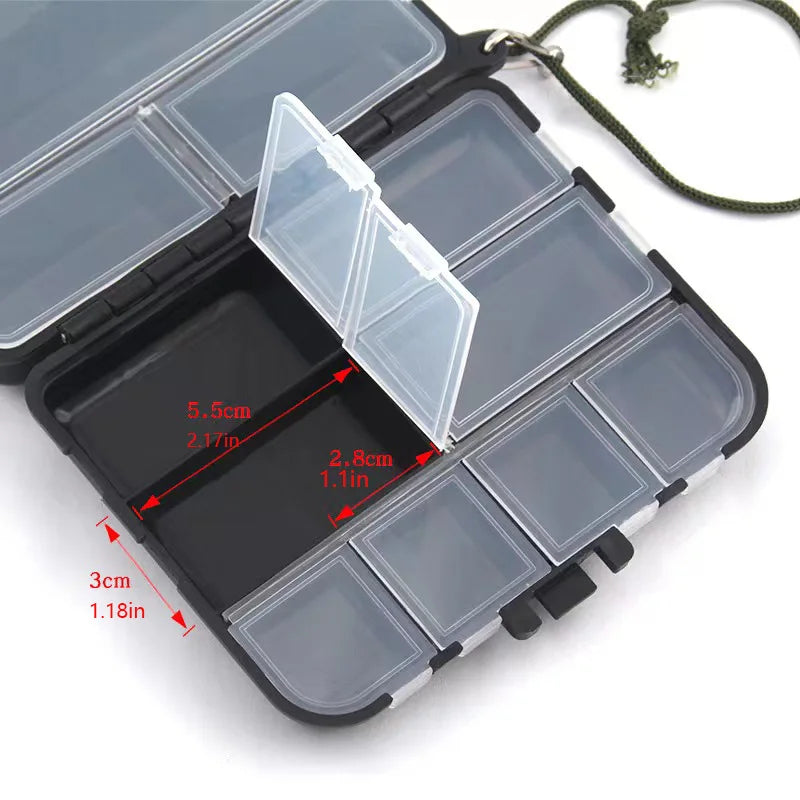 Fishing Tackle Bait Storage Boxes, Portable Double-Sided