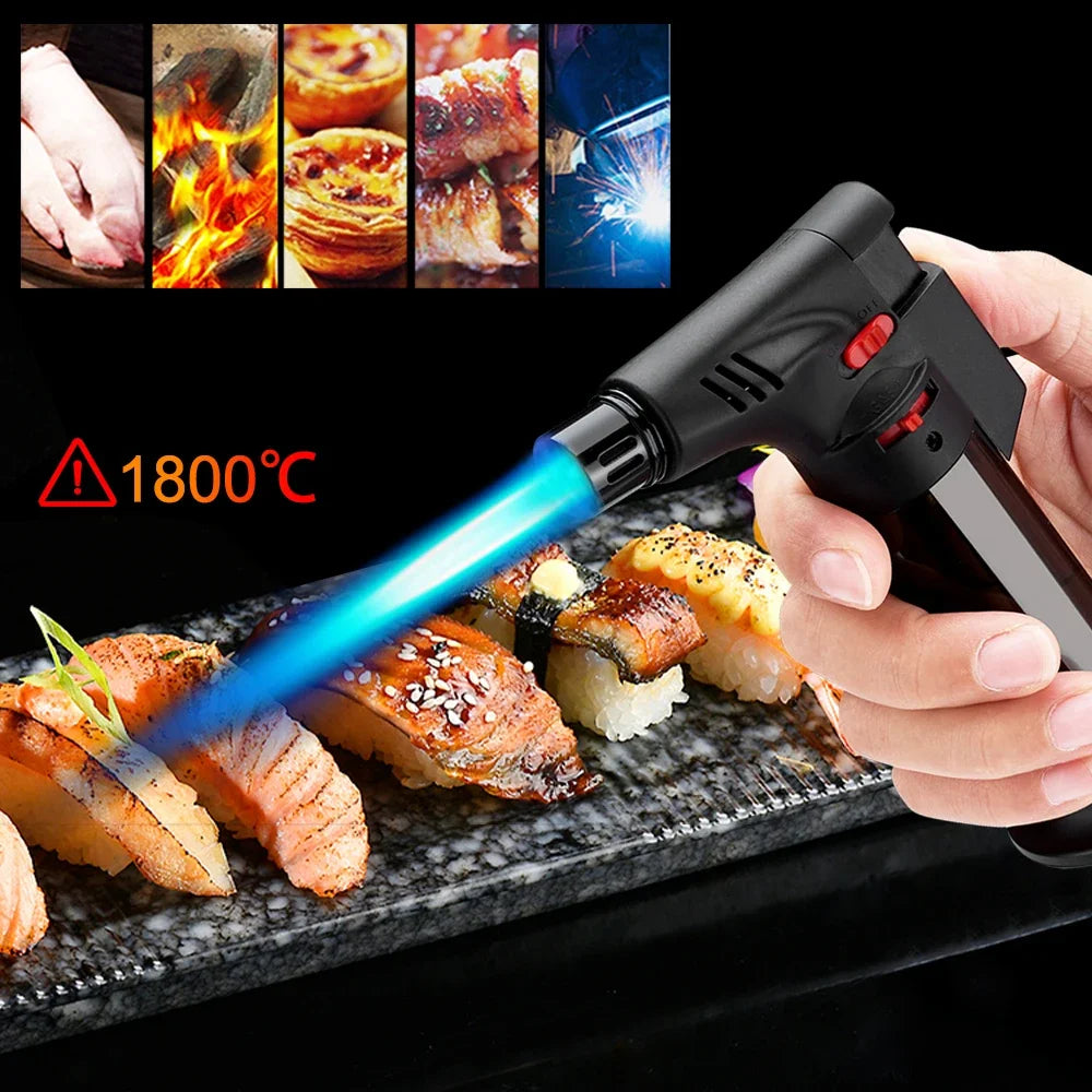 Jet Butane Lighter Refillable Gas Adjustable Flame Gun Lighter Cooking Torch Windproof Cigar Cigarette Lighter