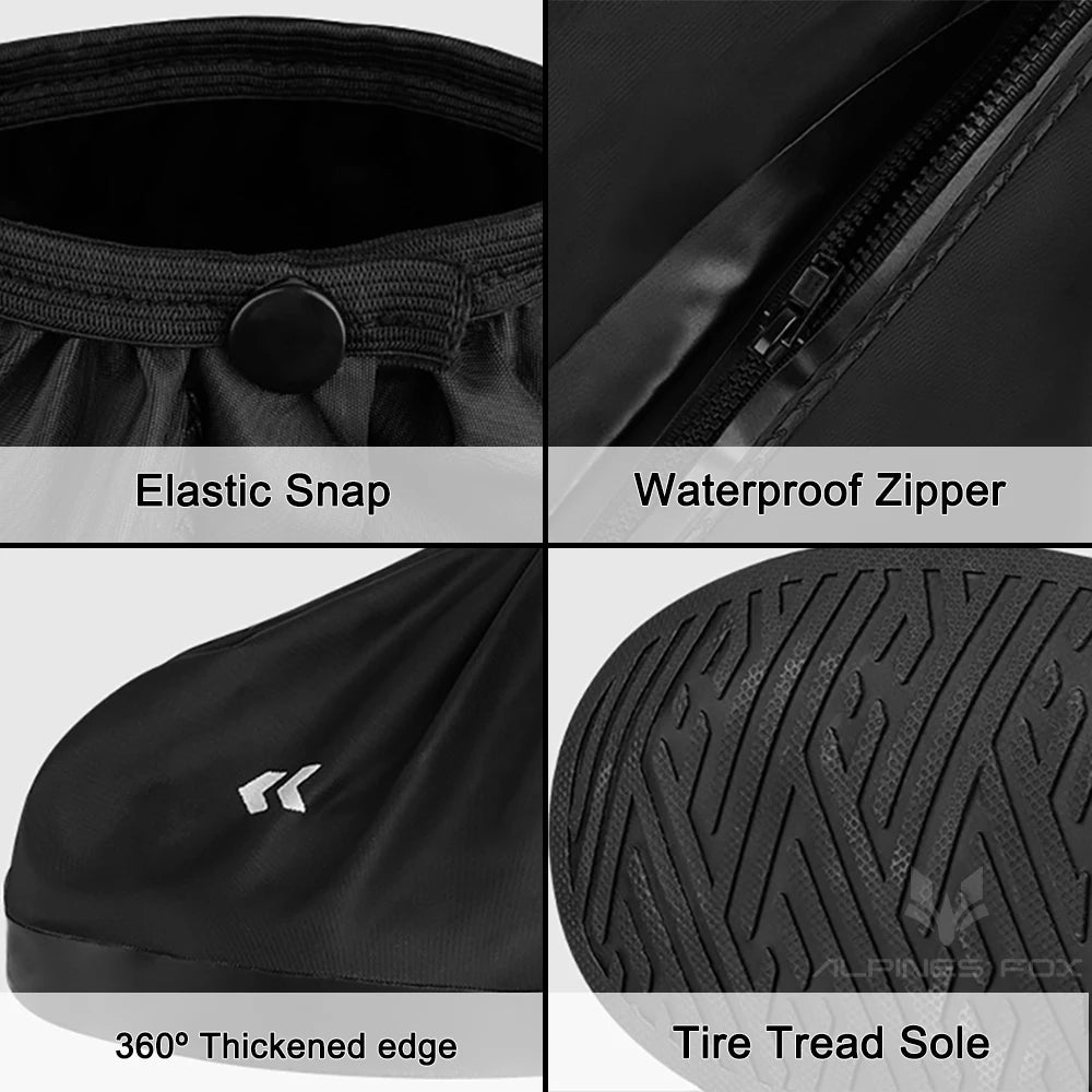 High Tube Rain Shoe Covers Waterproof Reusable Motorcycle Rain Boot Cover M-XXL