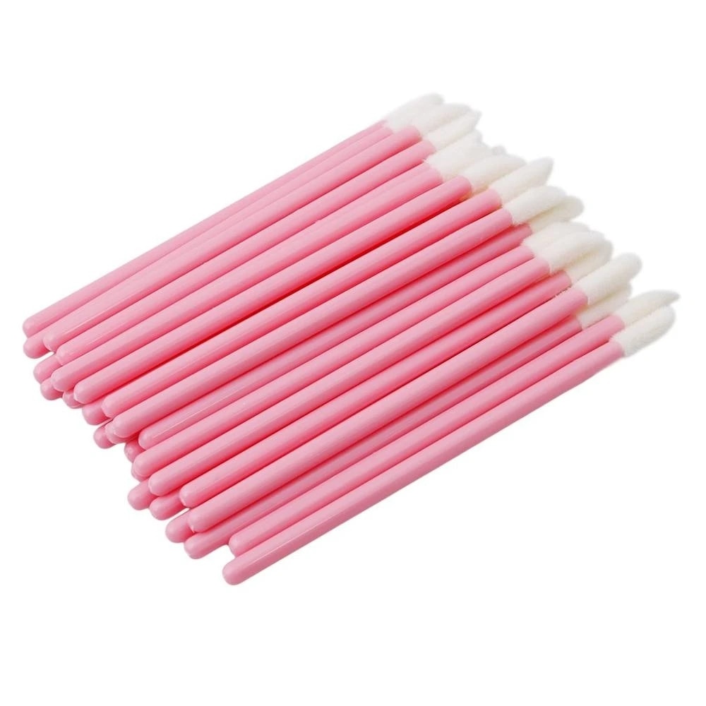 500-2000Pcs Pink Disposable Lipstick Brush Full Size Mascara Applicator  Makeup Tools