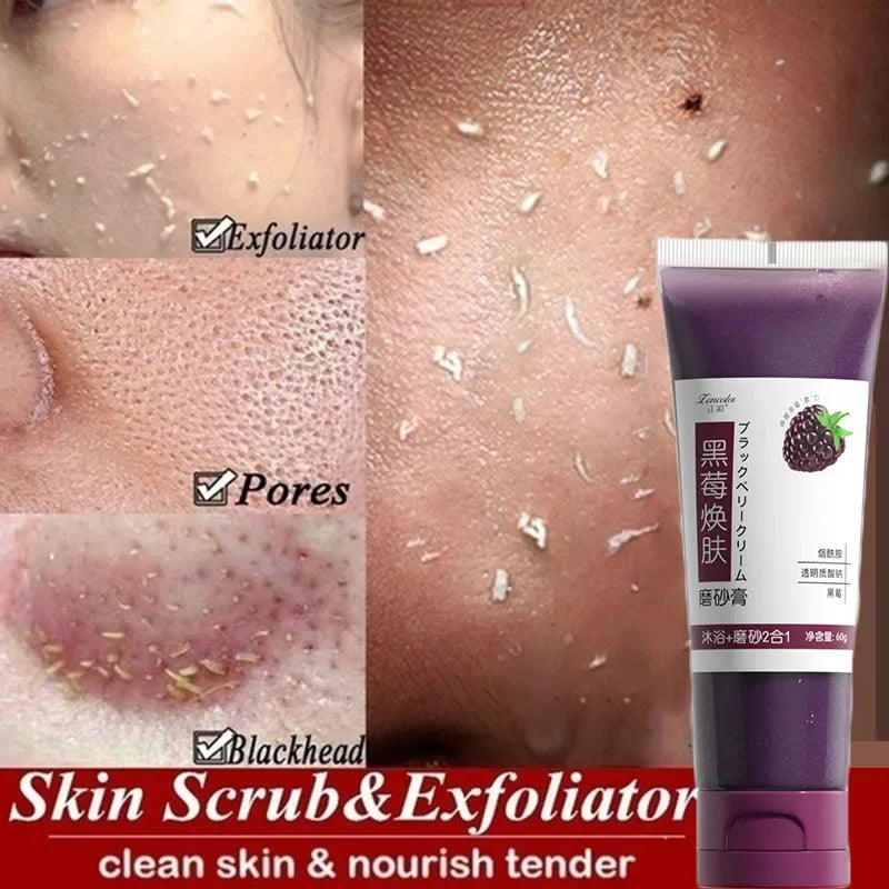 60g 200g Blackberry Dead Skin Removal Cream Natural Deep Exfoliator Scrub