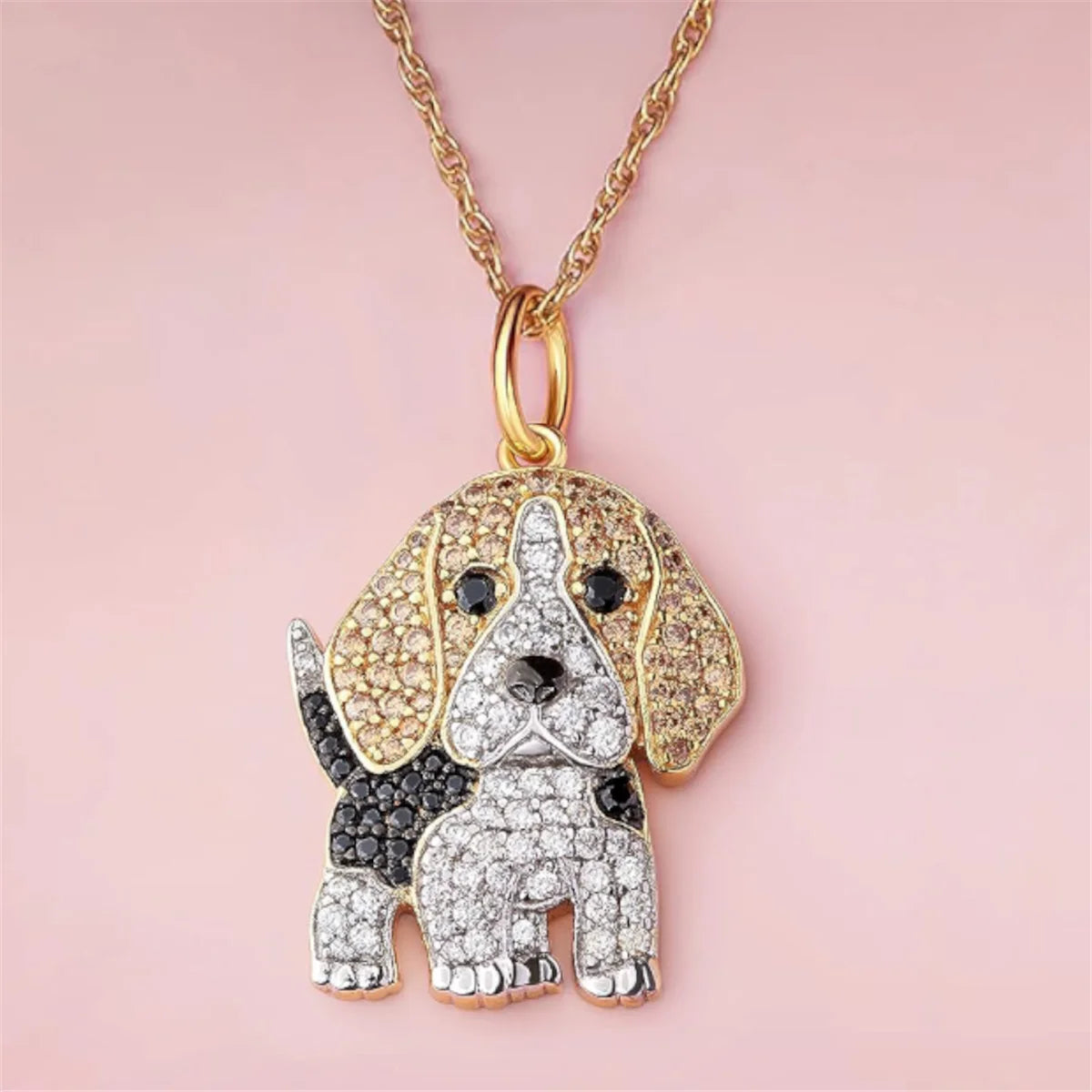 Cute Beagle Pendant Necklace Pet Puppy Animal for Dog Lovers