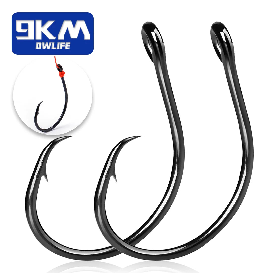 Inline Circle Hooks Saltwater Fishing Catfish Hooks 25~100Pcs Wide Gap